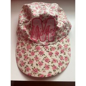 Vintage 90's Mickey Limited pink floral baseball cap OSFA by Drew Pearson